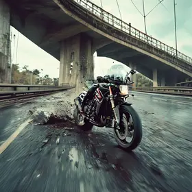 motociclista ferido após cair de viaduto