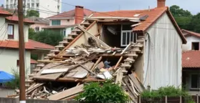 casa corre risco de desabar