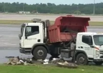 acidente caçamba entulho São Luís