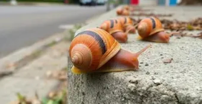 infestação de caramujos