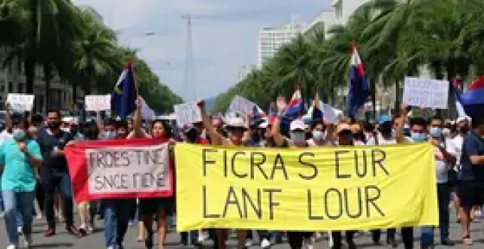manifestantes Avenida Jerônimo de Albuquerque