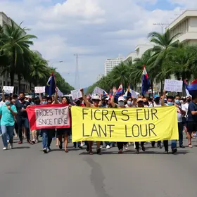manifestantes Avenida Jerônimo de Albuquerque