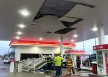 queda de teto de posto de gasolina no MA