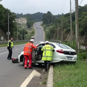 acidente na Avenida Litorânea