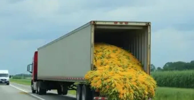 carreta carregada de soja