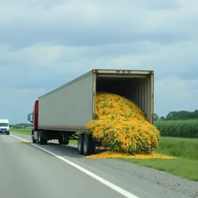 carreta carregada de soja