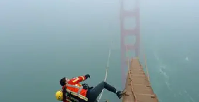 queda de homem da Ponte do São Francisco