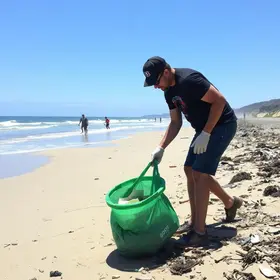 mutirão Praia da Guia