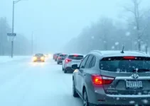 alerta de tempestade de neve no Waze