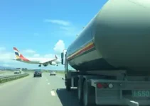 carreta carregada de óleo tomba