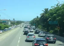 trânsito lento na saída de São Luís