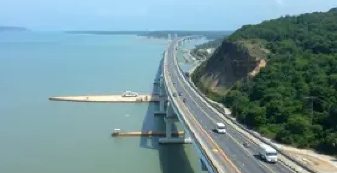 obra da ponte do Estreito dos Mosquitos